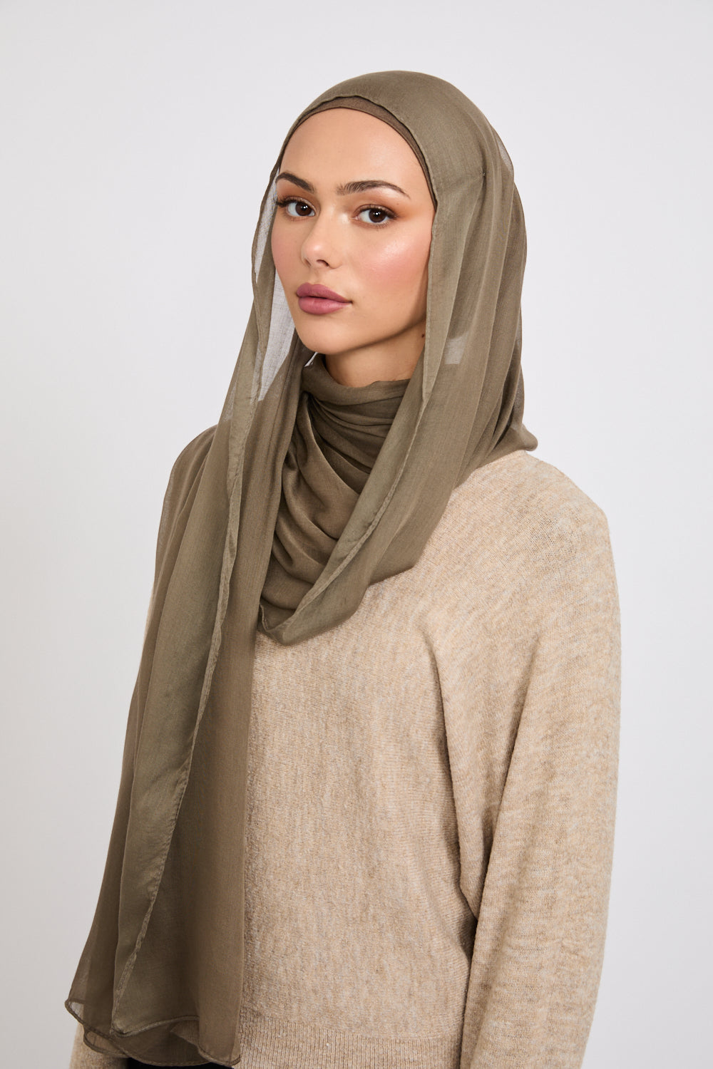 Modal Şal light olive