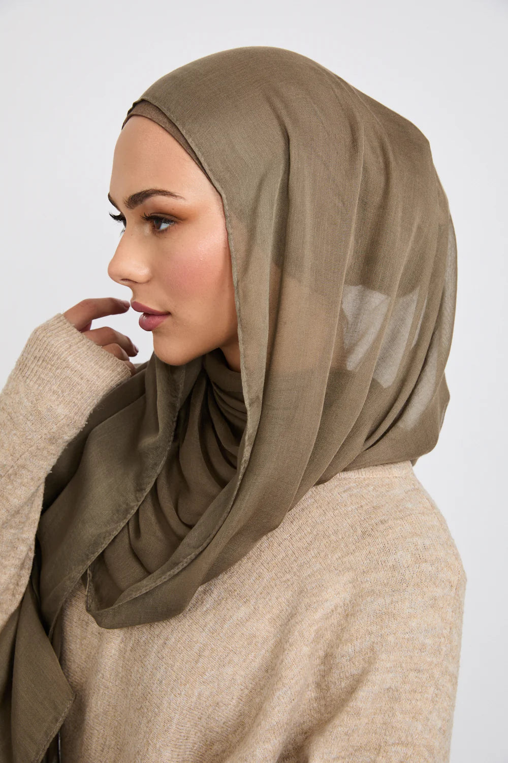 Modal Şal light olive