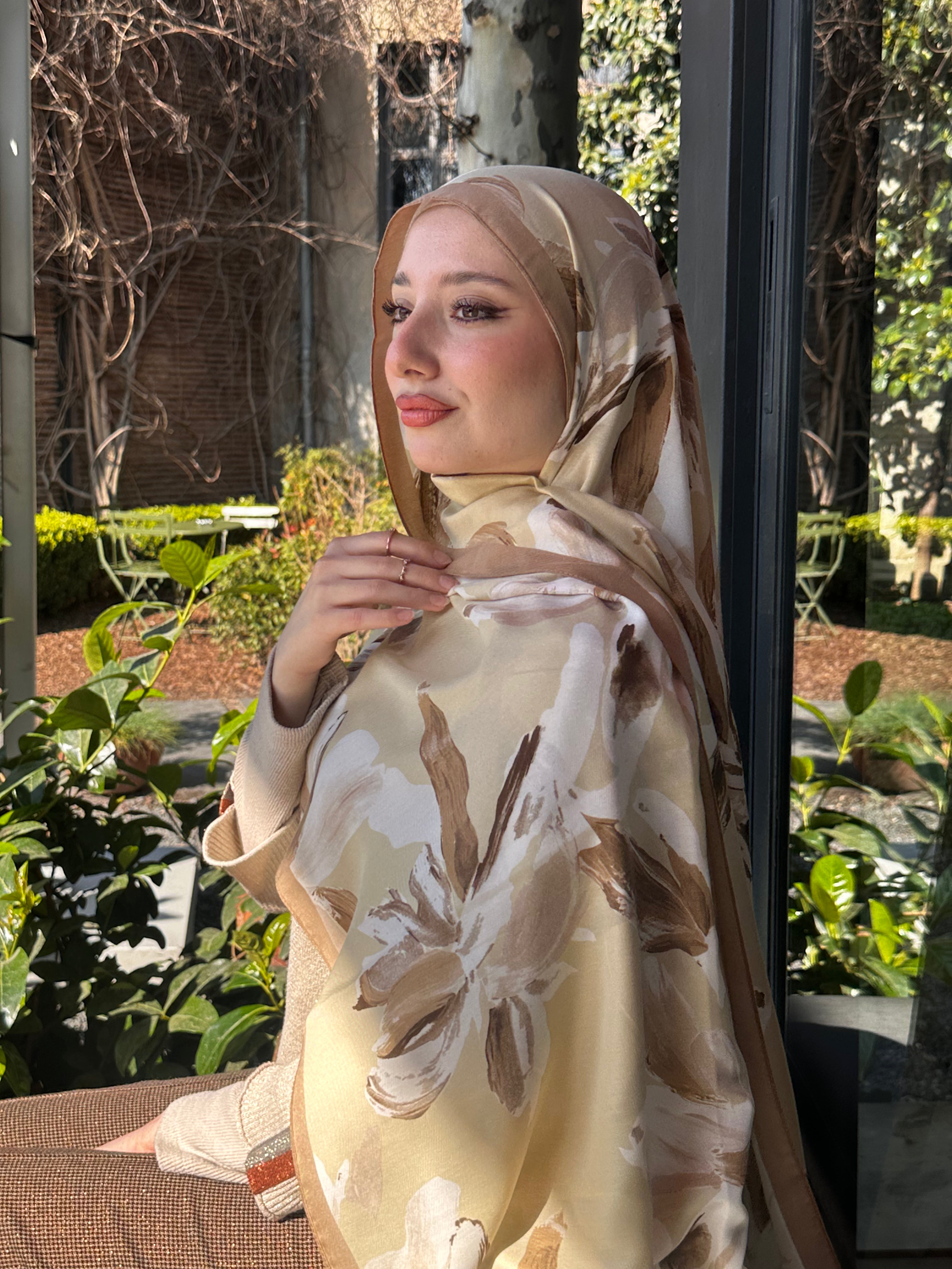 Anatolia Gül Desenli Şal – Sarı