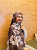 Gül Desenli Şal – Moka